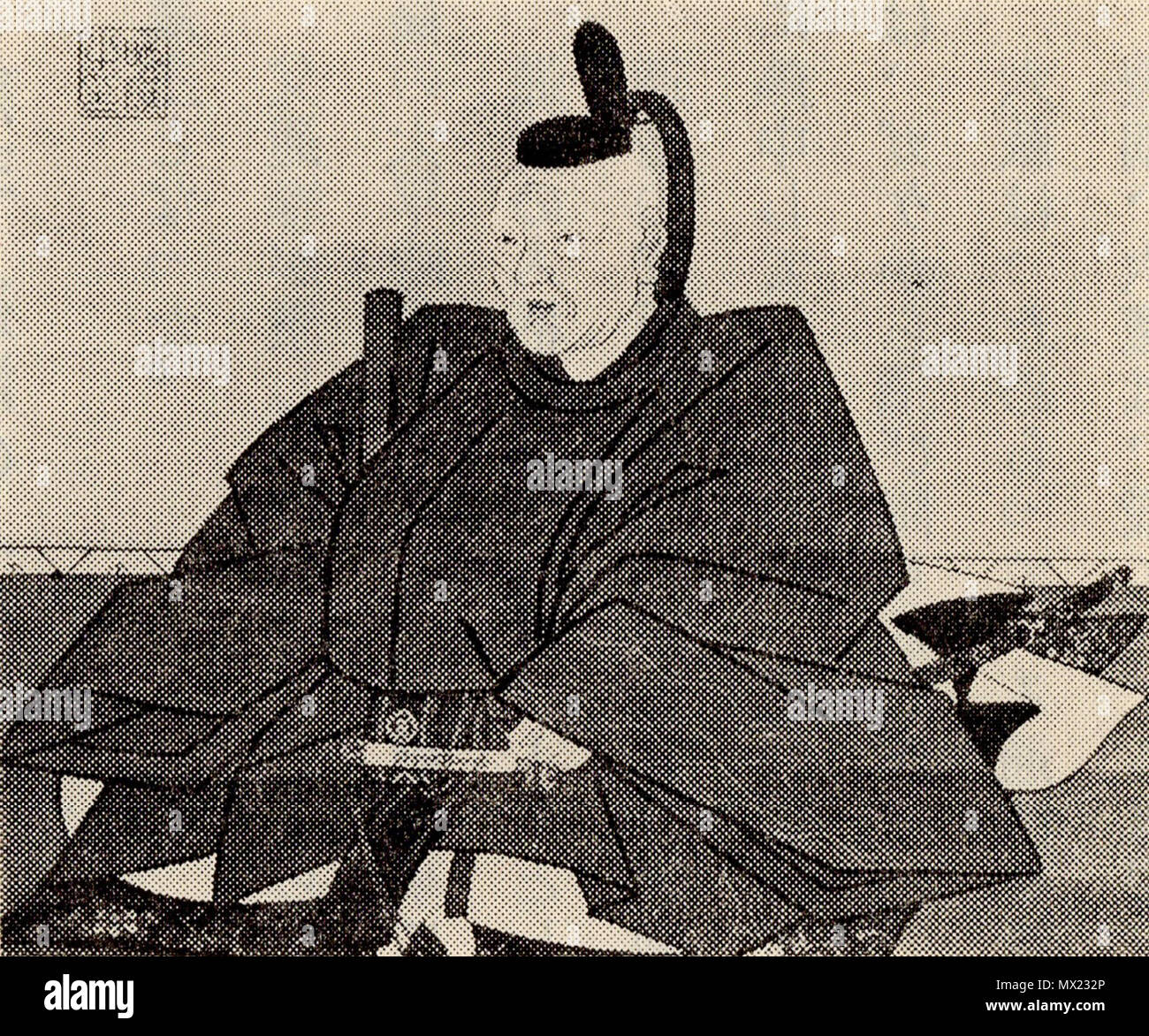 . 久留島通清の肖像 モノクロ 日本語 :()。 . 1er janvier 2013. Kurushima Michikiyo inconnu 351 Banque D'Images