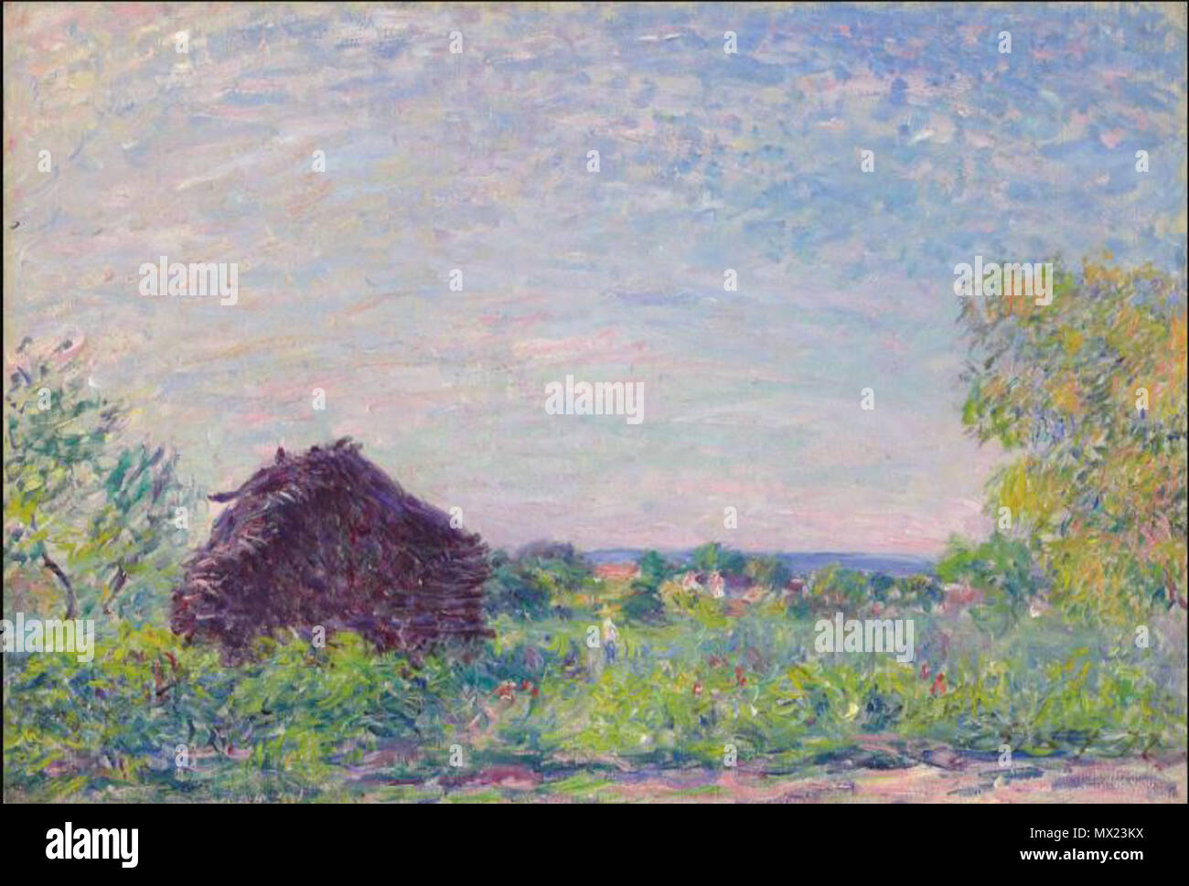 . English : Paysage au tas de bois . Peint en 1877 473 Paysage au tas de bois Banque D'Images