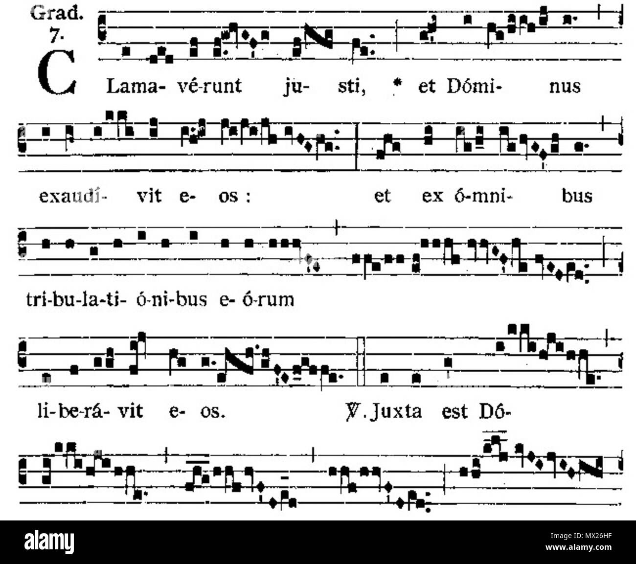 . Deutsch : gregorianischer Choral . 5 avril 2014, 07:46:13. 132 Gregorianik Clamaverunt justi Banque D'Images