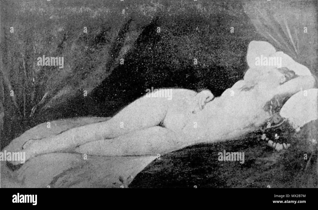 . Sleeper de Naples . English : Ingres, étude pour la dormeuse de Naples, photo ancienne publiée par Henry Lapauze en 1911 . 1 avril 2014, 15:58:27 197 Etude dormeuse Naples Banque D'Images