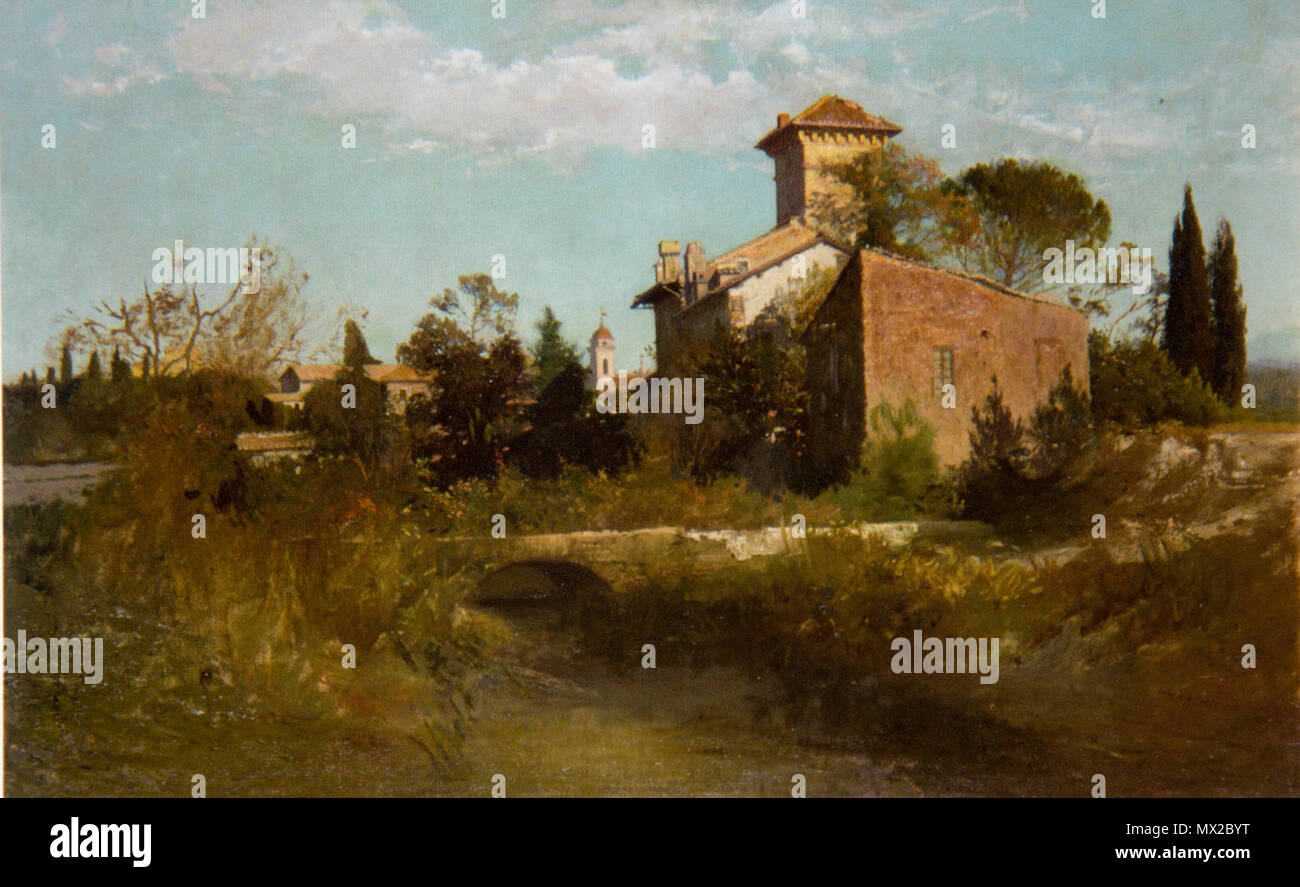 . Obra de Josep Tapiró Baró i del període de formació . Années 1860. amadalvarez 587 Tapiro 186x Masia partie 1804 redimensionner Banque D'Images