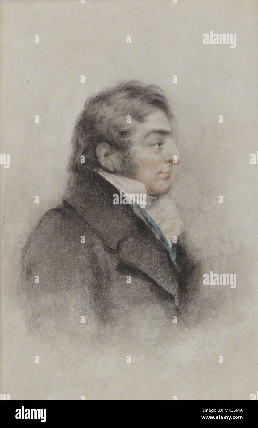 . Anglais : Portrait de J. M. W. Turner par Charles Turner, chalk, 1842 . 1842. Charles Turner (1774-1857) 124 Charles Turner - J. M. W. Turner Banque D'Images