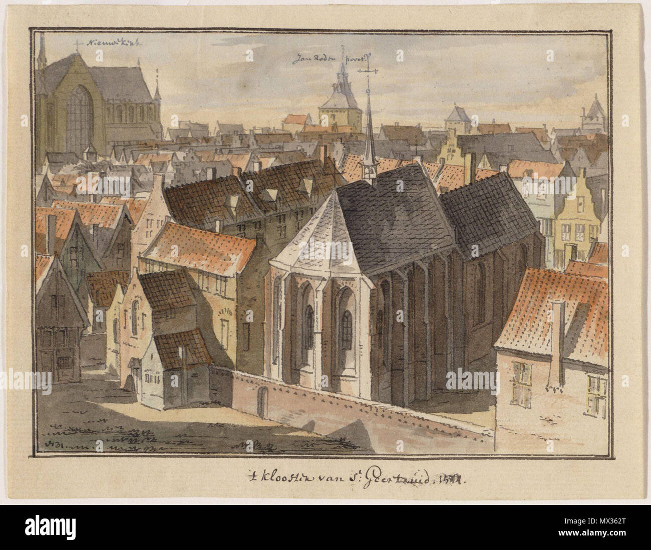 Anglais 146 T Klooster Van St Geertruid 1544 Geertruid Couvent 1544 Pinceau Dans La Couleur Amsterdam Stadsarchief Amsterdam Nederlands 146 T Klooster Van St Geertruid 1544 En Penseel Kleur