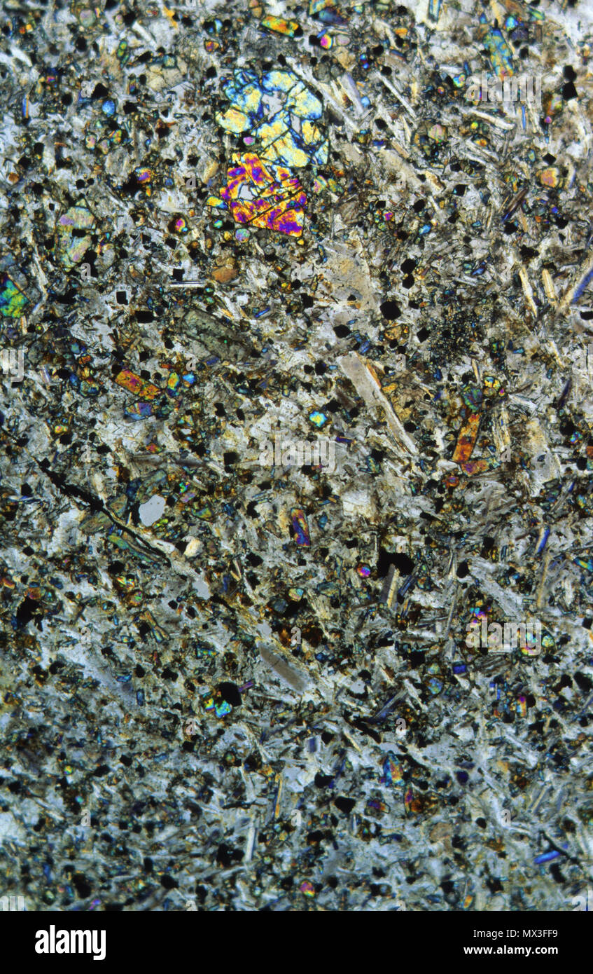 La Quartzite.métamorphiques.Tarragone.Espagne.microscope pétrographique Banque D'Images