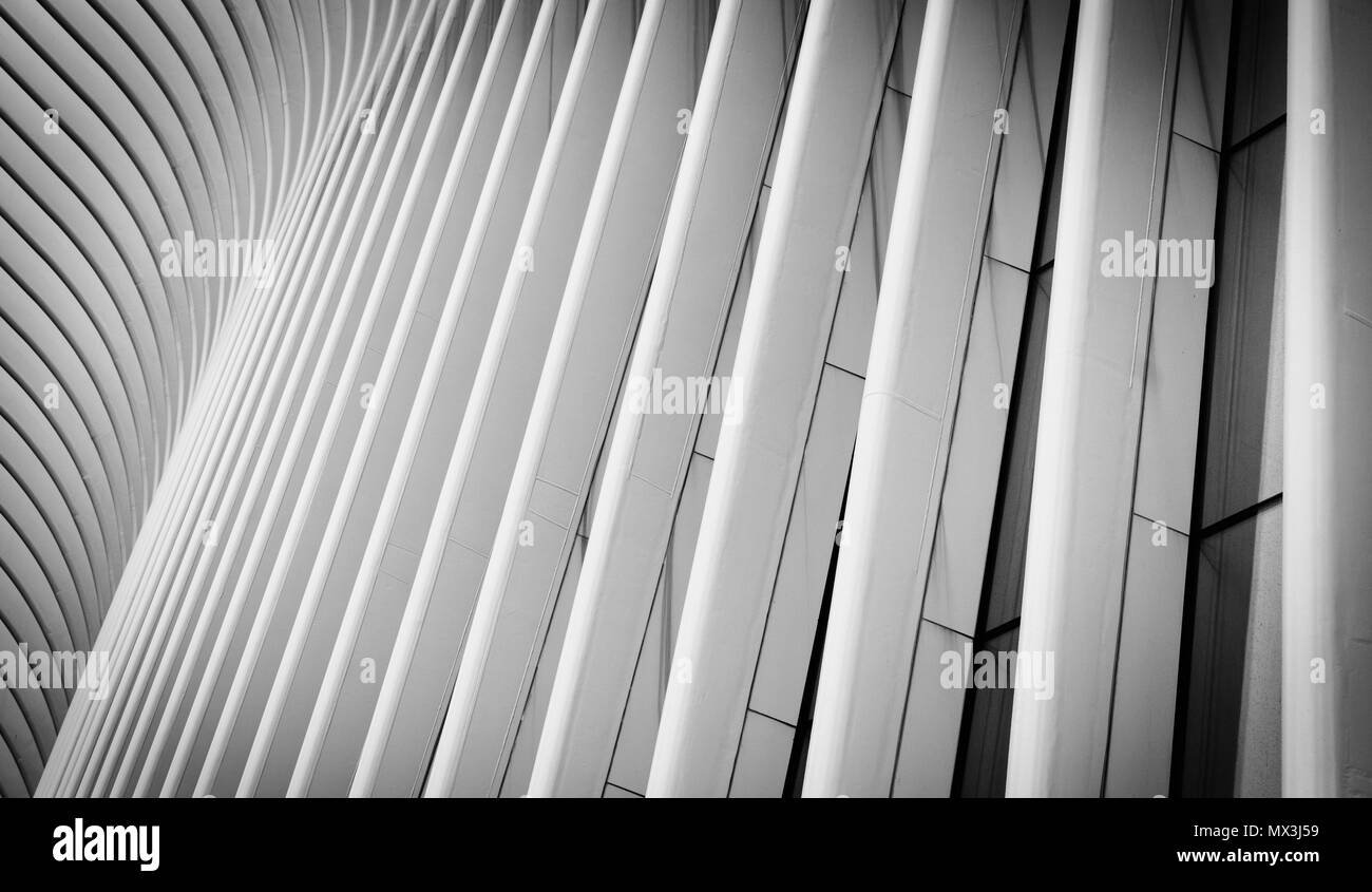 Détails architecturaux de l'Oculus, à Manhattan, New York City. Banque D'Images