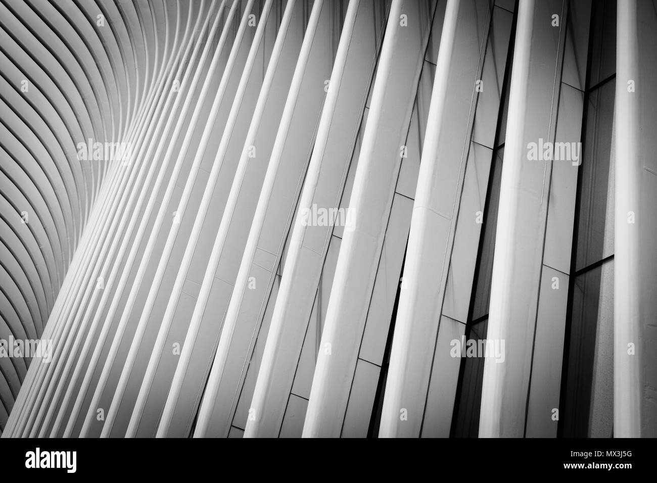 Détails architecturaux de l'Oculus, à Manhattan, New York City. Banque D'Images