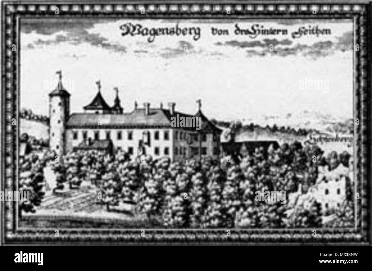 . Anglais : Bogenšperk aka Wagensberg château près de Ljubljana, Slovénie . 17e/18e siècle. Inconnu 89 BOGENSBERG Banque D'Images