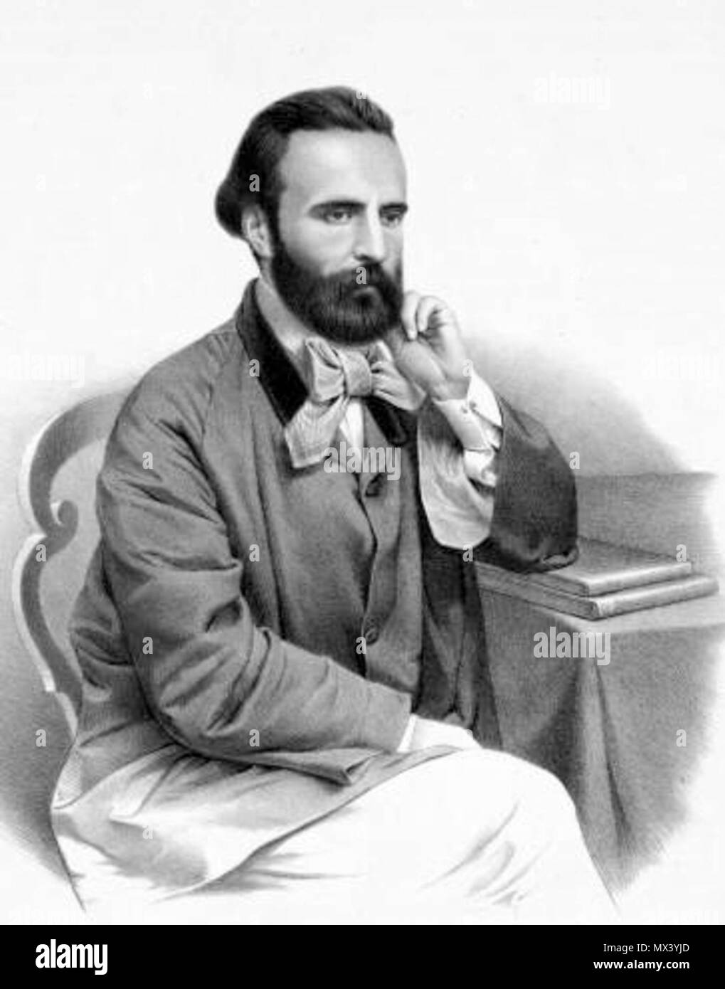 . Anglais : maestro italien Angelo Mariani (1821-1873) par Augusto Bedetti (1817-1884). 1857. Augusto Bedetti 46 Angelo Mariani par Augusto Bedetti Banque D'Images