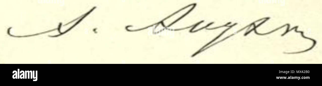 . Русский : Подпись А.Н. Anglais Апухтина : Aleksey Apukhtin's signature . avant 1893. Апухтин Николаевич Apukhtin Алексей 54 signature Banque D'Images