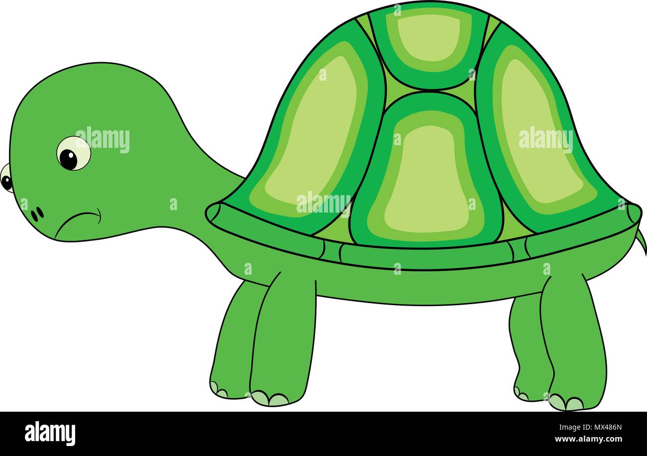 Dessin animé tortue mignon de caractère vectoriel illustration Illustration de Vecteur