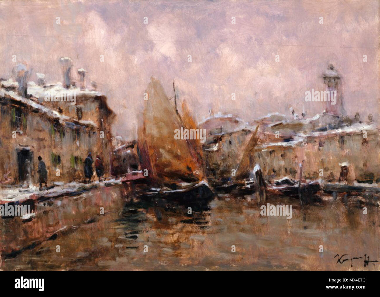 . Italiano : Chioggia . vers 1940 58 Artgate Fondazione Cariplo - Karpoff Ivan, Chioggia Banque D'Images