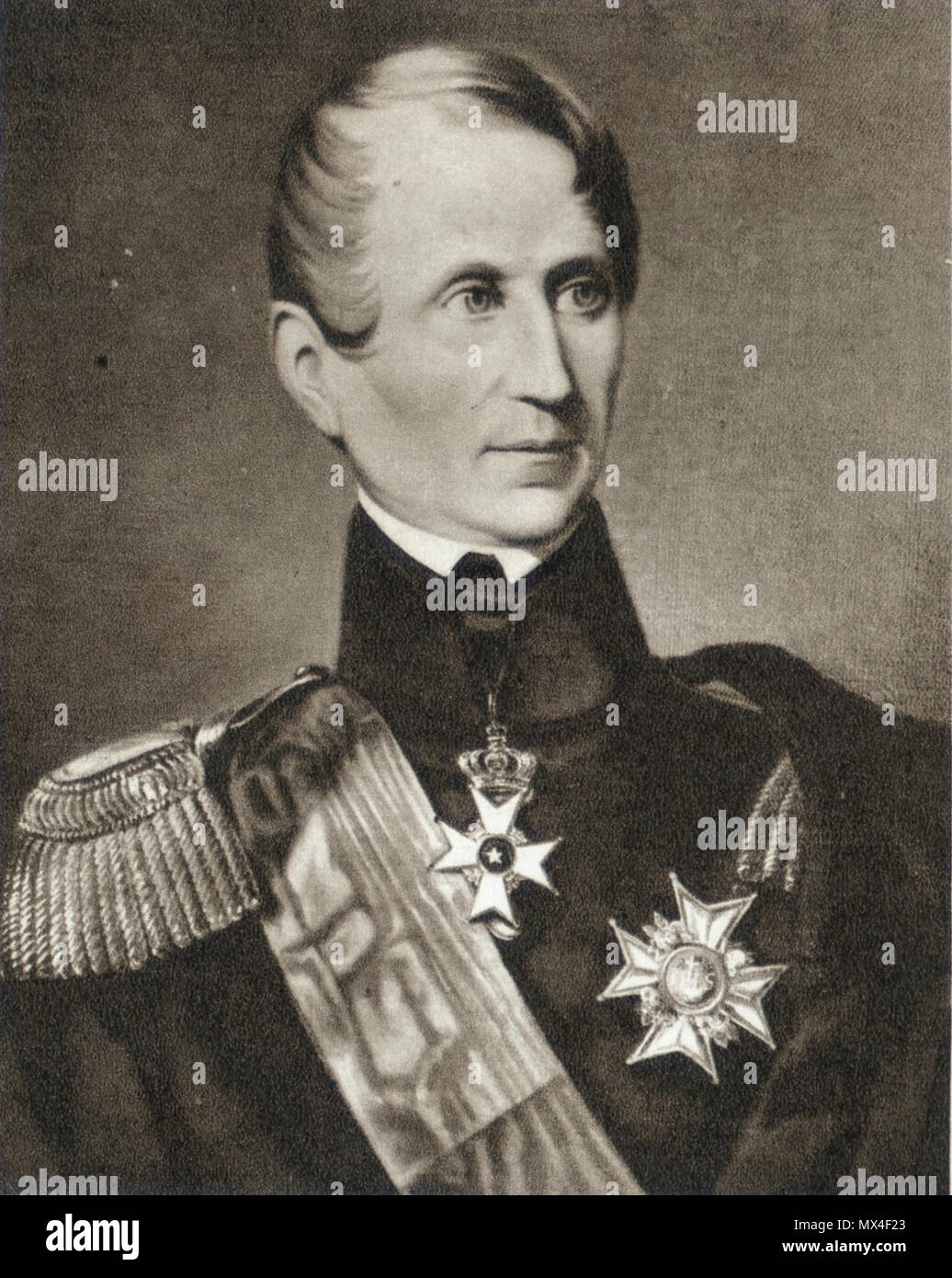 . Svenska : Arvid Mauritz Posse (1792-1850), ämbetsman, statsråd, landshövding. Oljemålning Johan Gustaf Sandberg 1845 av . 1845. Johan Gustaf Sandberg (1782-1854) 59 Arvid Mauritz Posse 1845 Banque D'Images