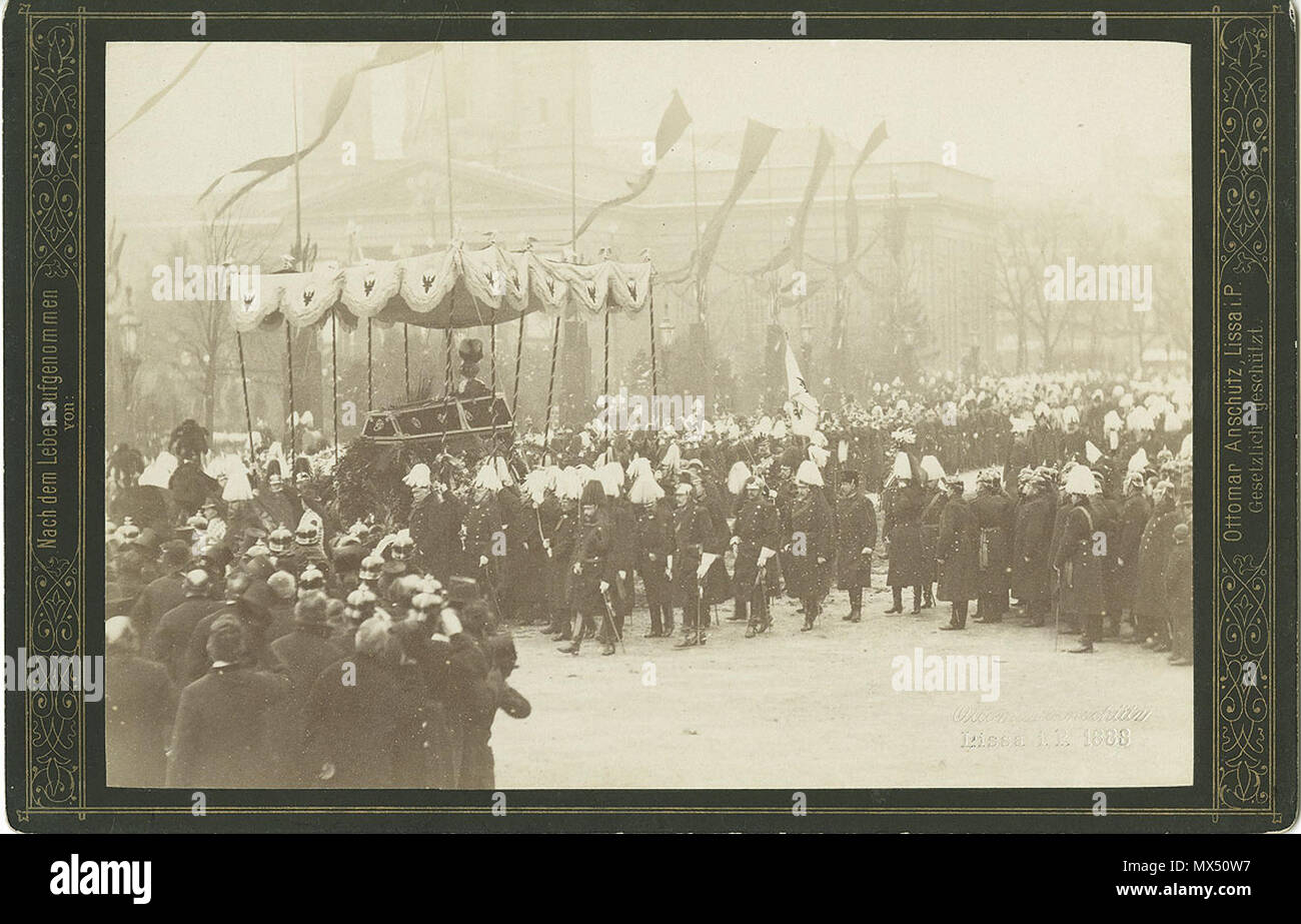 . Deutsch : Beisetzung von Kaiser Guillaume I . 1888. Ottomar Anschütz, Lissa à Posen 79 Beisetzung von Kaiser Wilhelm I 1888 Banque D'Images