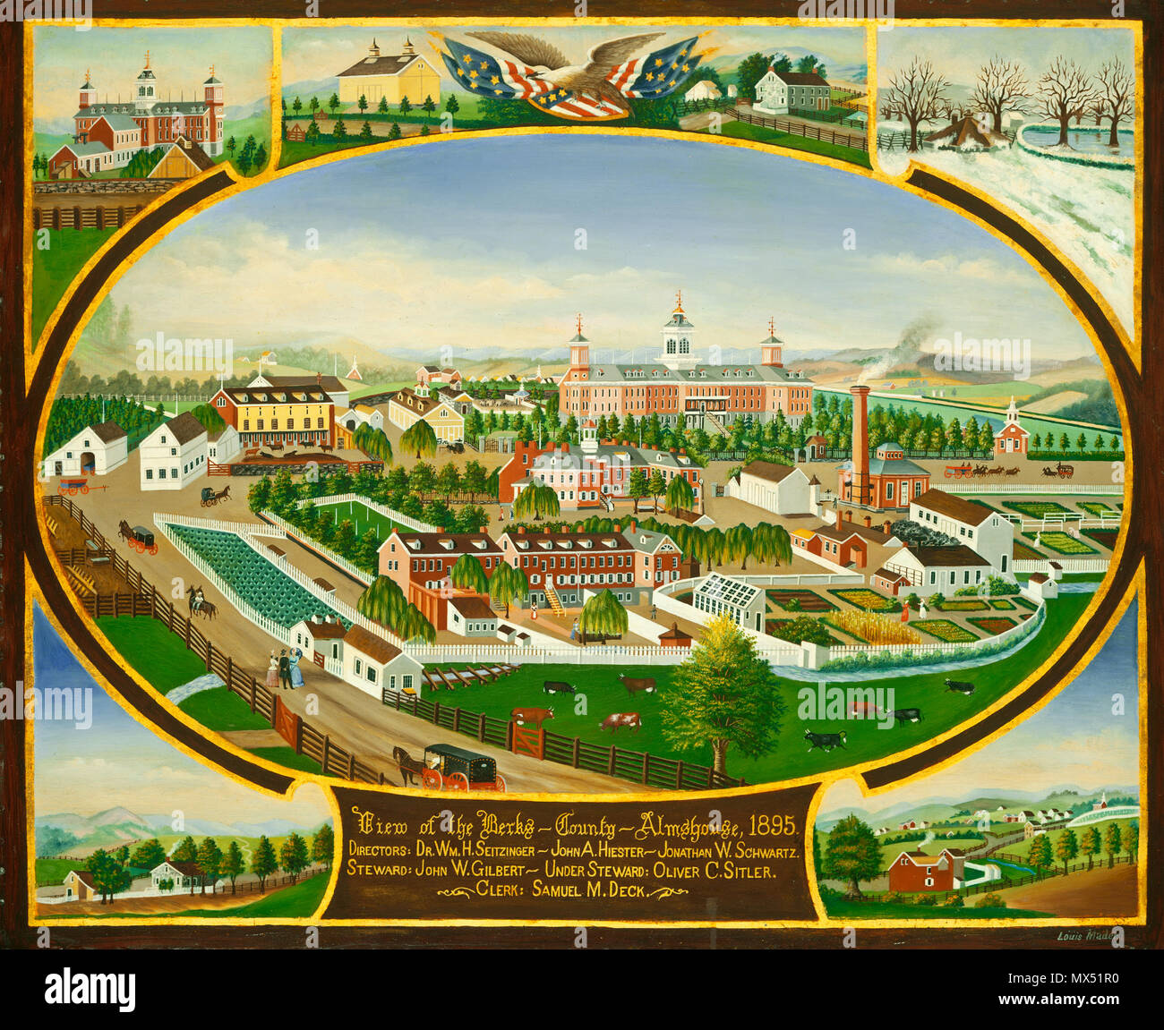 . Berks Comté d'indigents, 1895 . 1895 81 comté de Berks hospice 1895 Banque D'Images