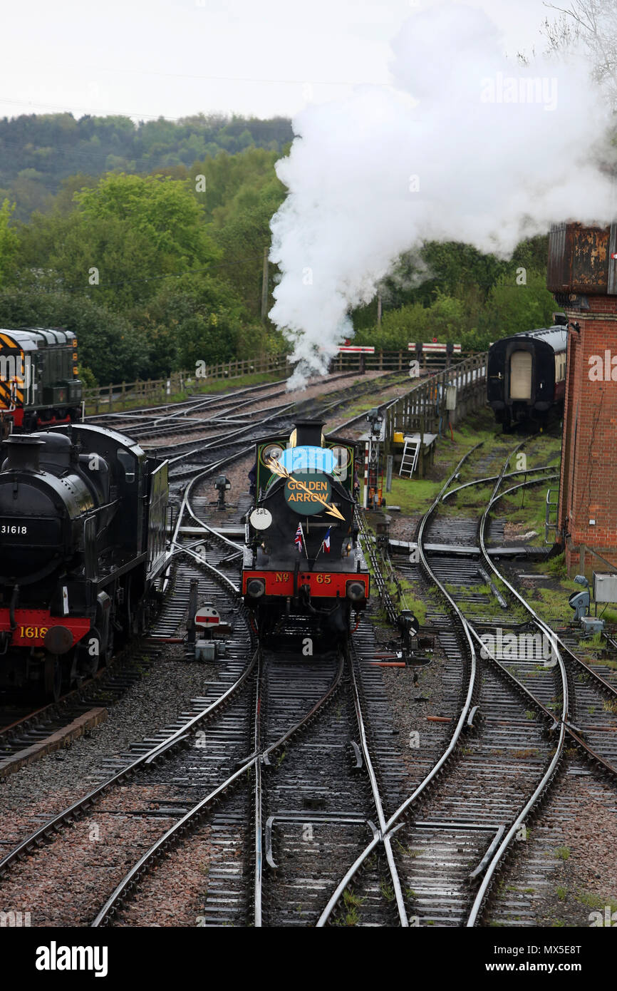 Vues générales du Bluebell Railway, Sheffield Park Station, près de Haywards Heath, East Sussex, UK. Banque D'Images