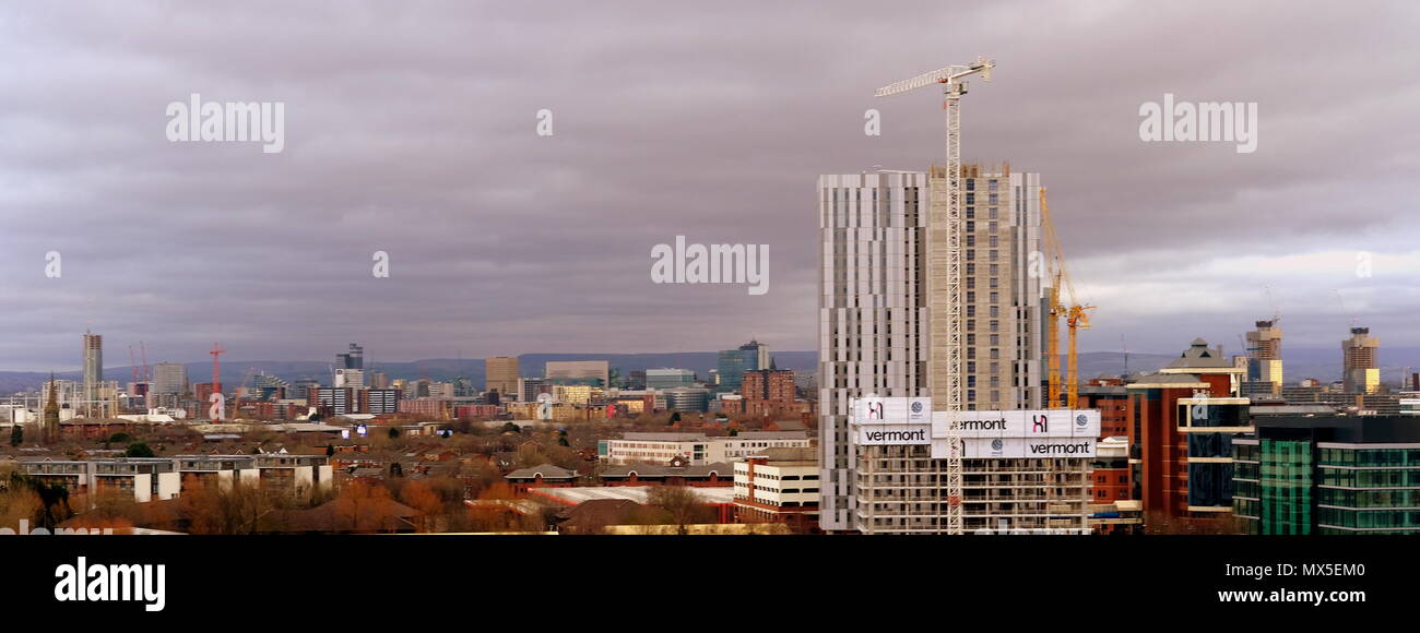 Manchester City Skyline England UK 2018 Banque D'Images