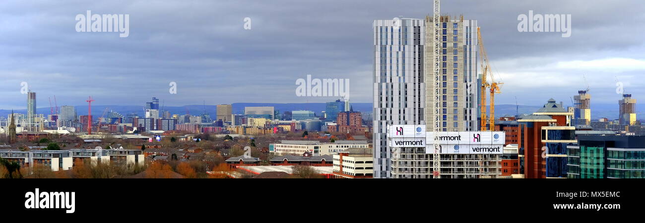 Manchester City Skyline England UK 2018 Banque D'Images