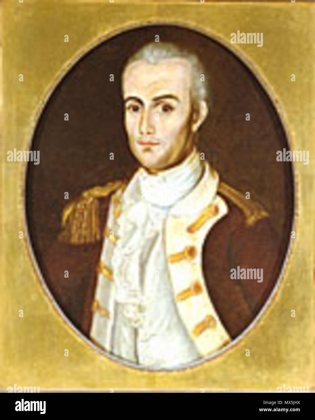 . Portrait d'Augustin de Macarty, militaire, maire de la Nouvelle Orléans, et le frère d'Eugène de Macarty. circa 1810s. 64 AugustinDeMacarty non crédités Banque D'Images