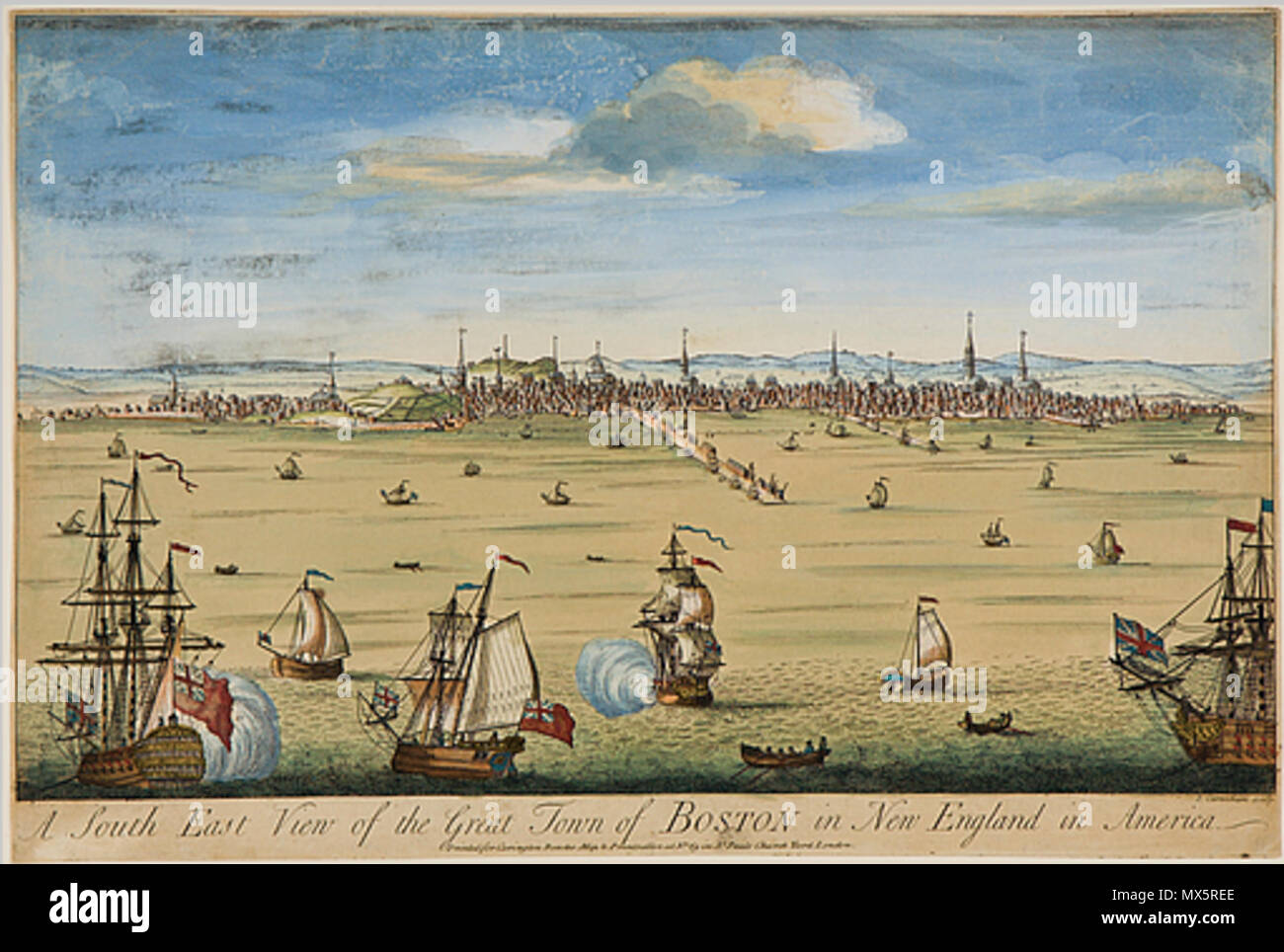 . Anglais : Vue de Boston par Jean Carwitham, ca.1765 . vers 1765. Jean Carwitham byJohnCarwitham 94 Boston ca1765 Banque D'Images