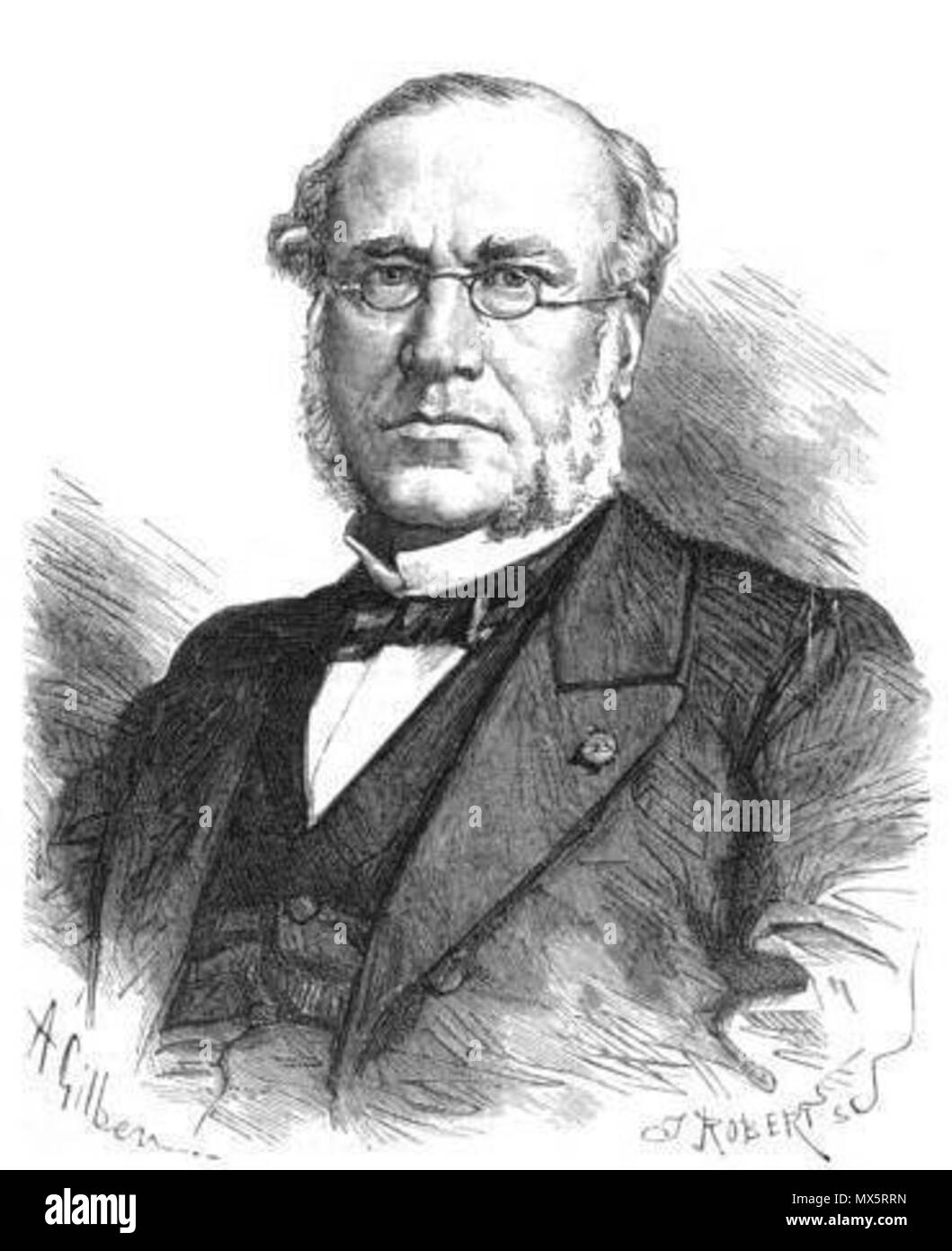 . Louis-Olivier Bourbeau . 1869. Gilbert et Robert (d'après une photographie d'Appert) 95 Bourbeau, Louis Olivier Banque D'Images