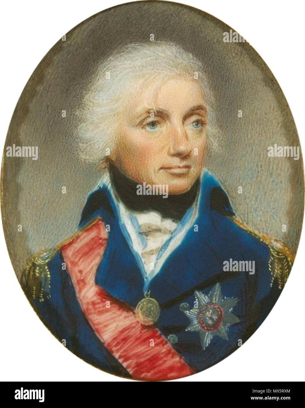 . Anglais : un portrait miniature de Lord Nelson . vers 1800. Robert Bowyer, artiste 95 Bowyer-Nelson Banque D'Images