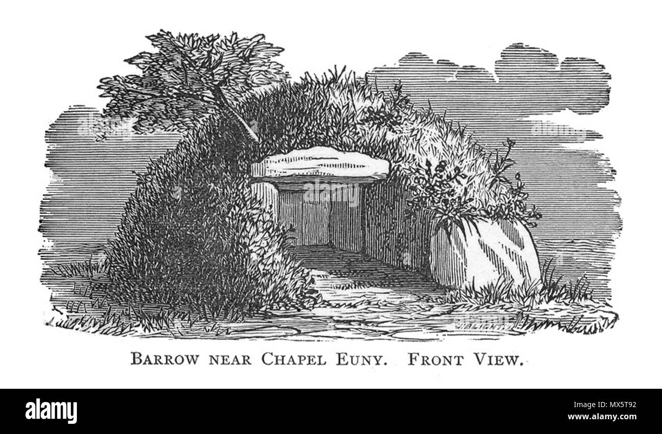 . Brane - Carn Euny Barrow - Cornwall - UK . 1872. William Copeland Borlase (1848-1899) 96 Braneborlase Banque D'Images