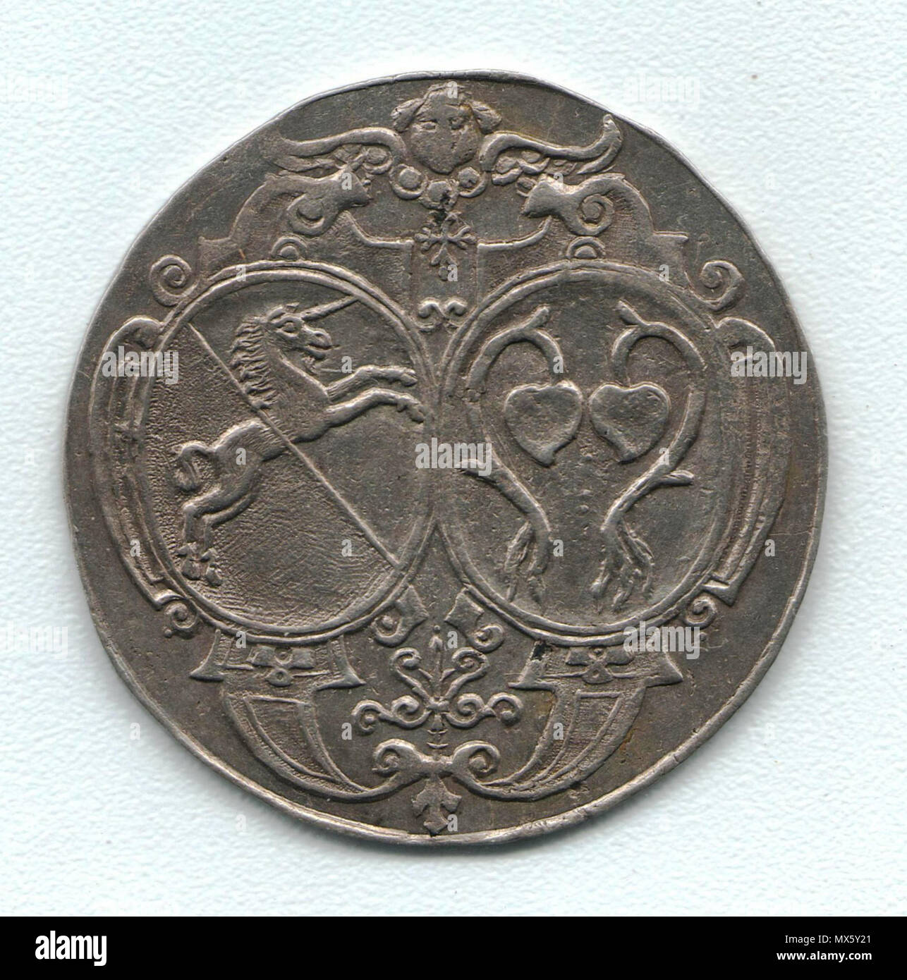 107 Fondation de l'Eglise 1638 Březnice Médaille av Banque D'Images