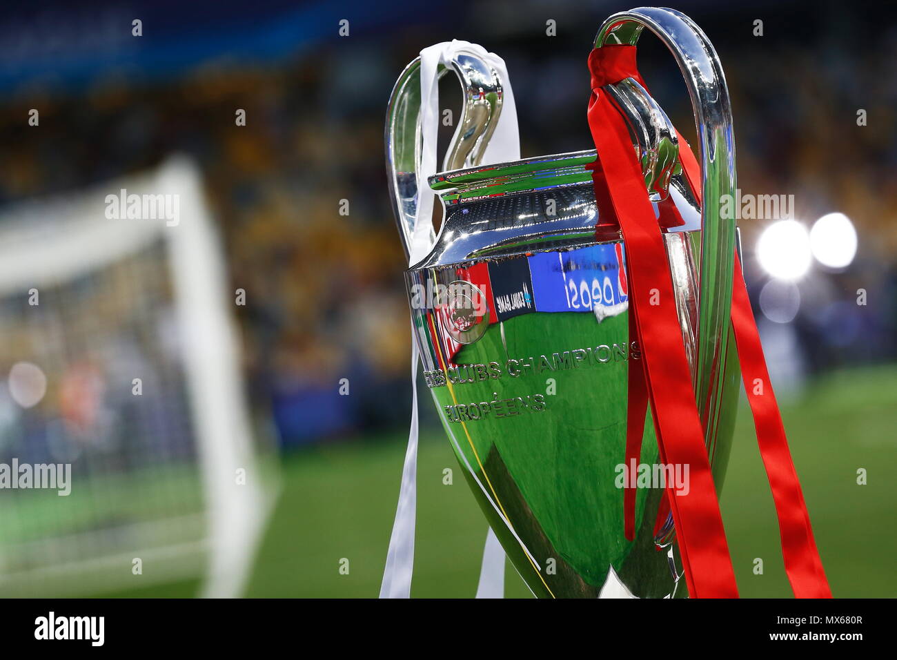 Trophee De La Ligue Des Champions Le 26 Mai 18 Football Soccer Vue Generale Du Trophee De La Ligue Des Champions Avant Match Finale De La Ligue Des Champions