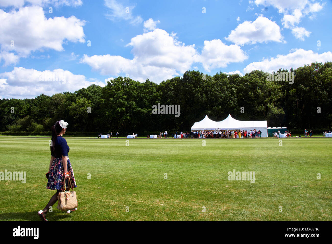 Burningfold, UK, 2 juin 2018. Kylin inaugurale Polo à la terre. Accueil Kylin Crédit : Calvin Tan/Alamy Live News Banque D'Images