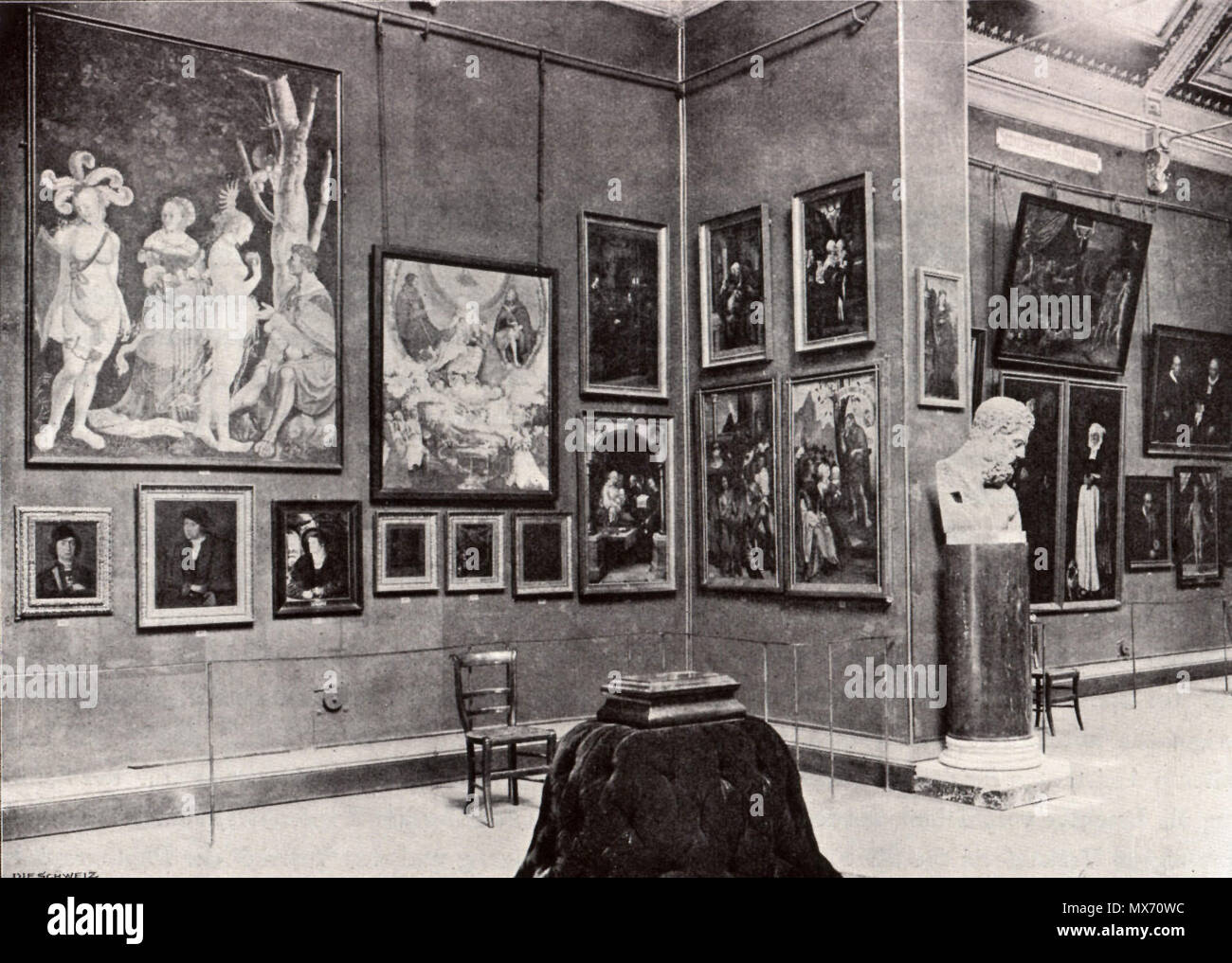 . Galerie der alten Meister in der öffentlichen Basler Kunstsammlung . 1907. Ce fichier n'est pas informations sur l'auteur. Kunstsammlung Basel 74 1907 Banque D'Images