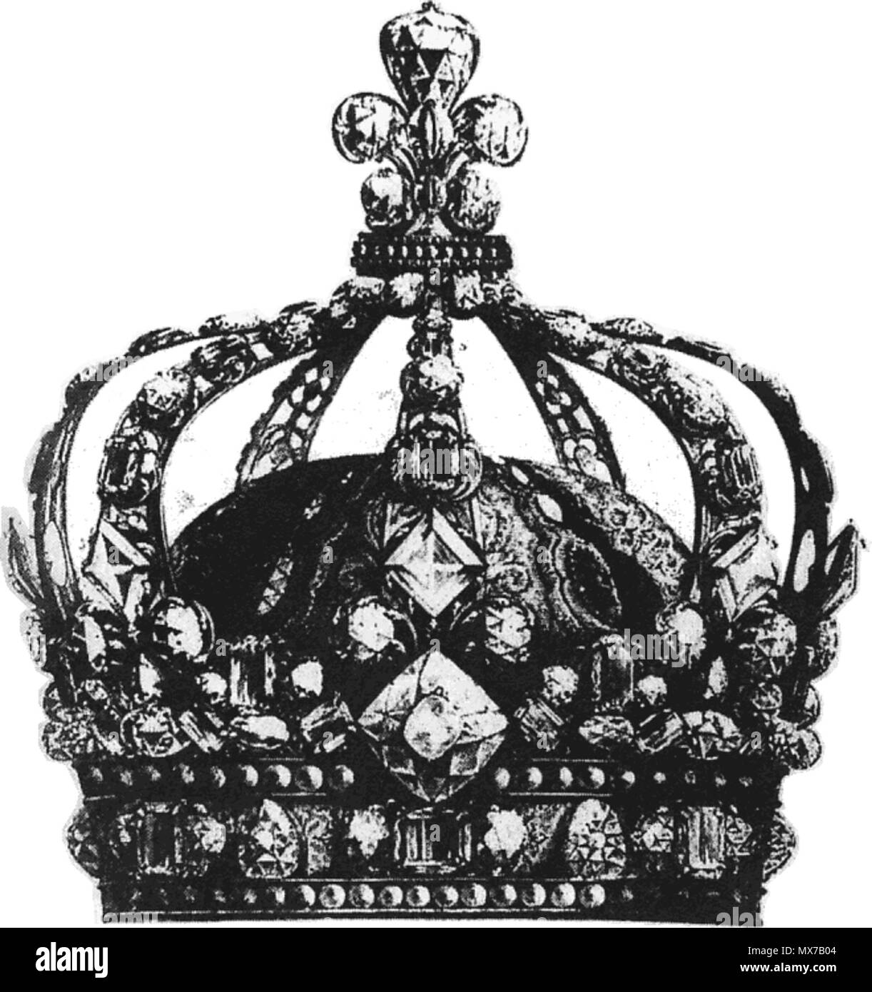 . Anglais : La gravure de la Couronne du Roi Louis XV de France . 12 mars 2010 (date de dépôt). Télécharger par David Liuzzo 147 Couronne de Louis XV (gravure) Banque D'Images