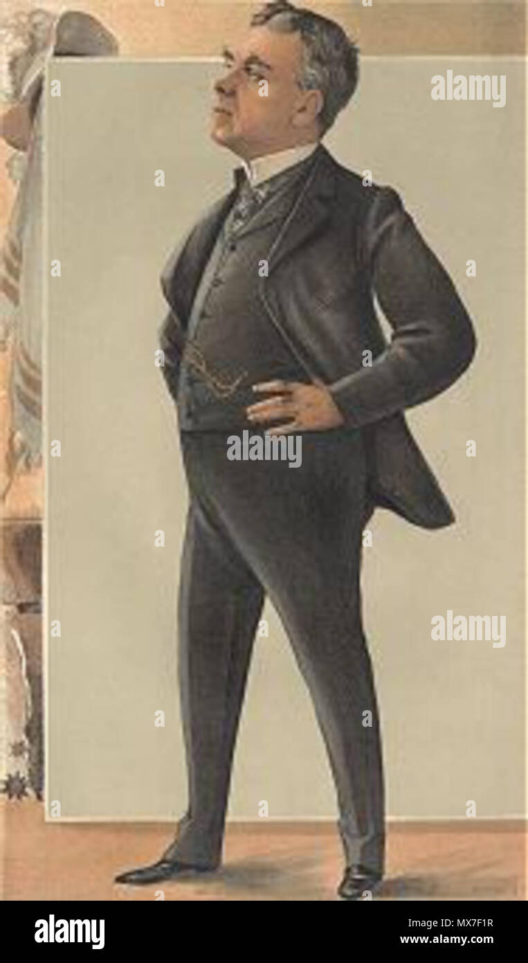 . Caricature de l'acteur français Benoît-Constant Coquelin. Légende indiquait 'Coquelin Ainé'. 1898. Jean Baptiste Guth 143 Coquelin dans Vanity Fair 1898 Banque D'Images