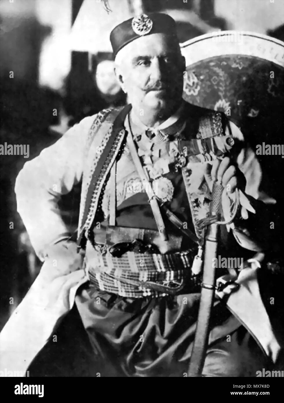 . Deutsch : Portrait-Photo Nikola Petrović Njegoš von I. (1841-1921), Fürst bzw. König von Monténégro English : Photographie de Nicolas Ier de Monténégro . Unonown. 341 Inconnu Nikola roi du Monténégro Banque D'Images