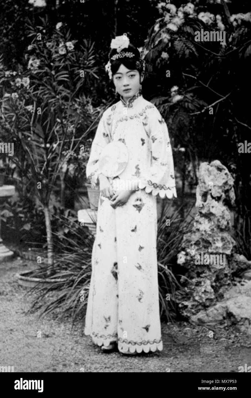 . Photographie de WanRong, Impératrice de Chine . Au début des années 1900. Photographe 187 palais Impératrice de Chine Banque D'Images