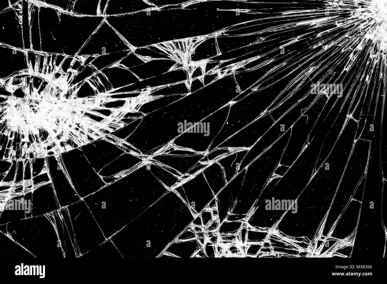 verre fissuré Banque D'Images