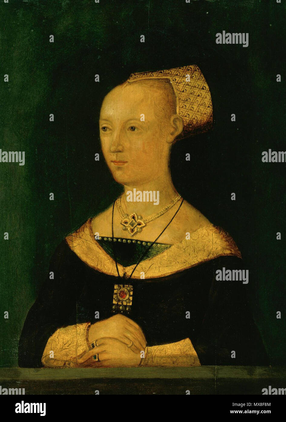 . Anglais : Simple (Elizabeth Woodville ca. 1437-1492). L'école britannique, 15e siècle (1471-1480). Probablement dans la collection d'Henri VIII et Édouard VI . 8 novembre 2013, 22:29:47. Inconnu 184 Elizabeth-royal-collection-c1500-10 Banque D'Images