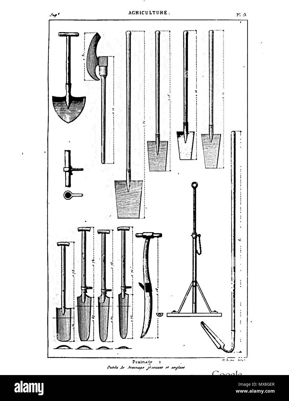189 Encyclopédie moderne - 1861, Atlas, T01, PL3 Banque D'Images