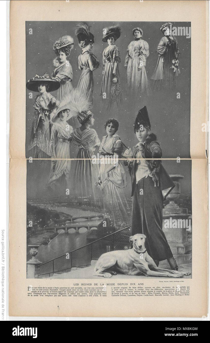 . Anglais : circa 1900 . vers 1900. verbinia 205 Femina-15-Avril-1914-queens-de-fashion Banque D'Images