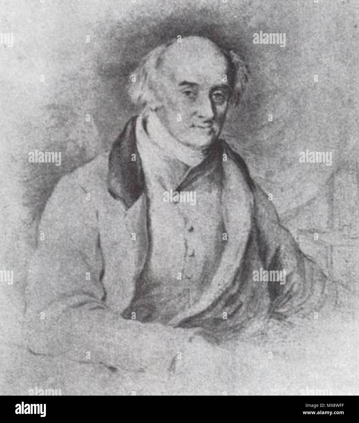 . Anglais : Portrait du Dr Edward Fox Long (1761 - 1835), le pionnier de la soins humains pour les malades mentaux et fondateur de Brislington Chambre . avant 1836. Edward Fox 214 inconnu grand-père depuis longtemps Banque D'Images