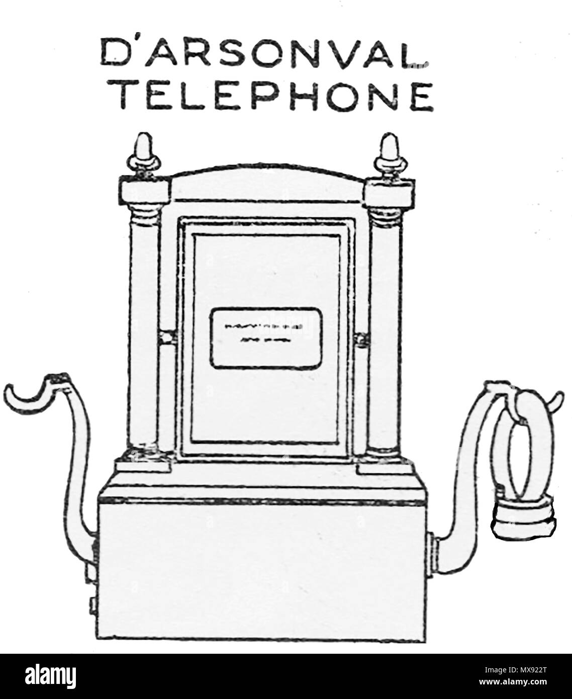 L'équipement téléphonique au début des années 30 - Une illustration de l'un d'Aesonval téléphone dispositif de transmission Banque D'Images