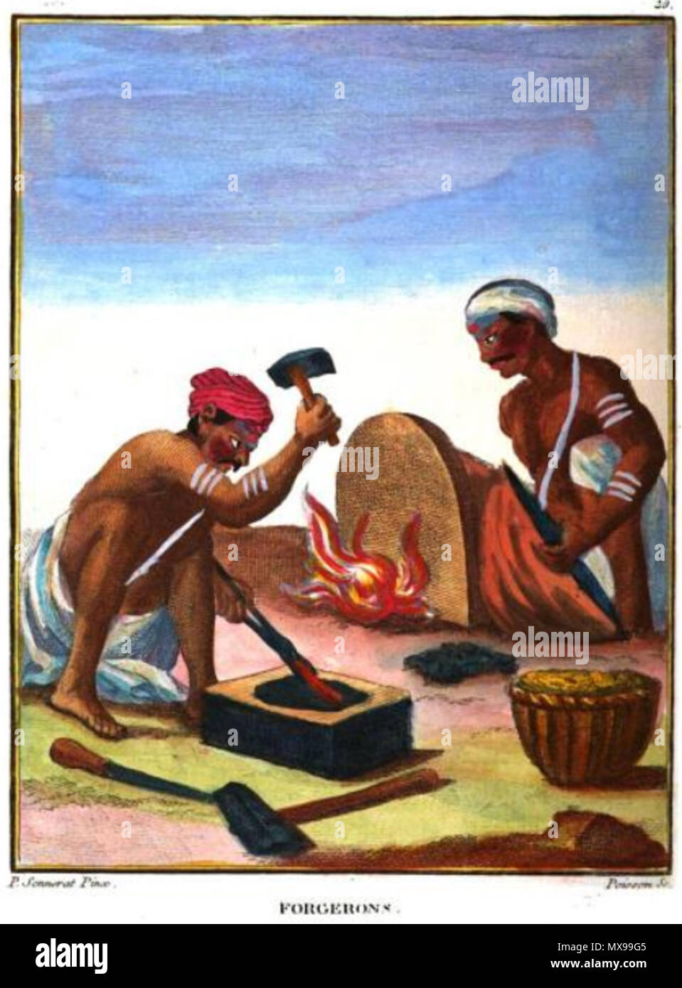 . English : forgerons indiens . 24 juin 2014, 10:46:30. Pierre Sonnerat (1748-1814) 213 Forgeron sonnerat Banque D'Images