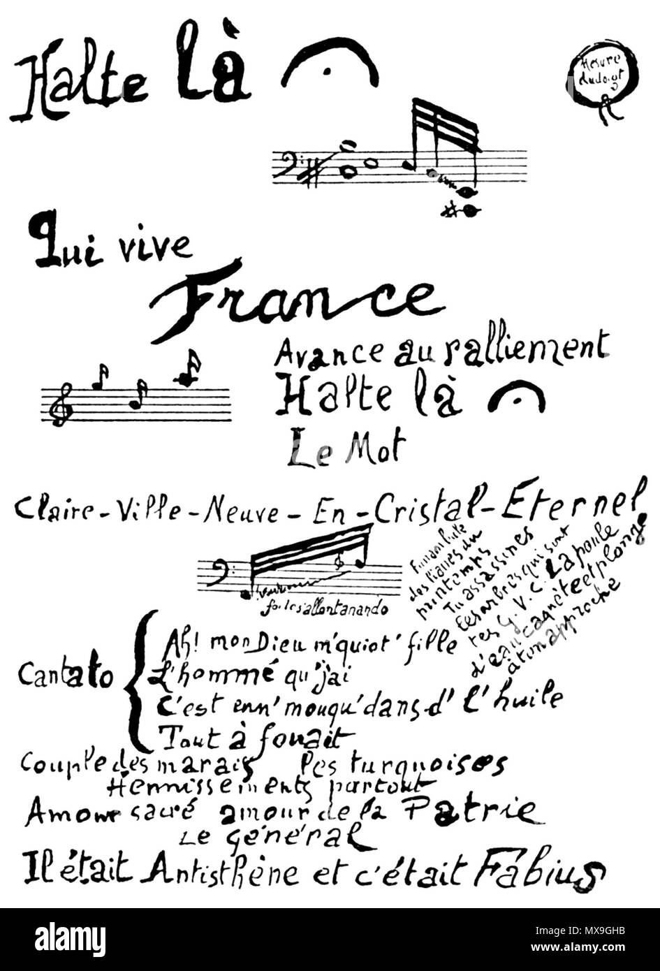 Guillaume apollinaire calligramme Banque de photographies et d’images à