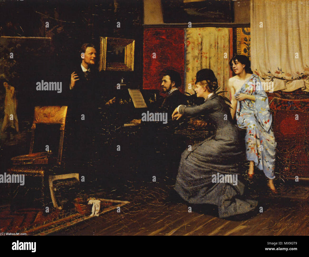 . La musique dans le Studio . Suomi : Kamarimusiikkia . 1895 Gunnar-Berndtson Kamarimusiikkia 258- Banque D'Images