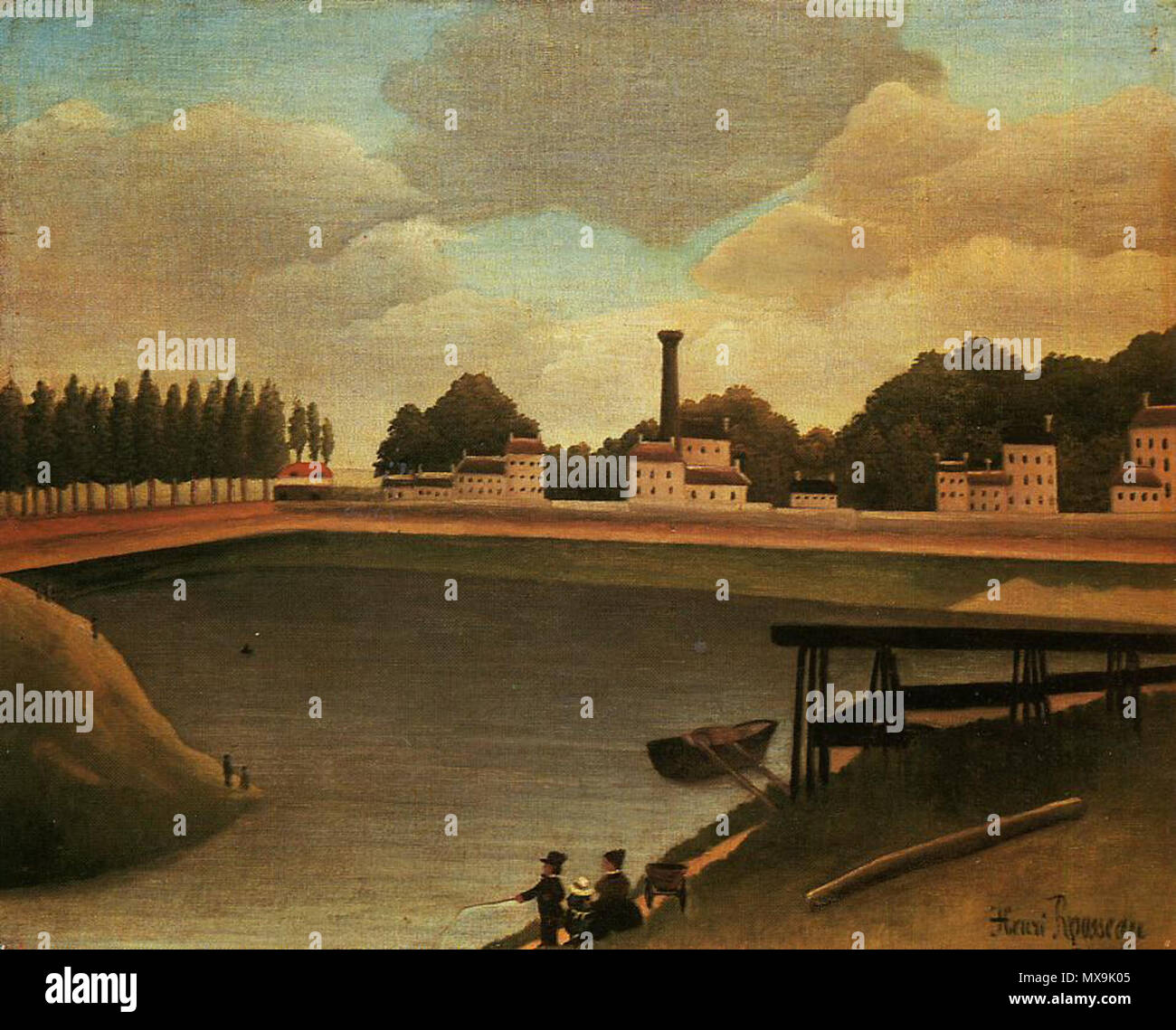 272 Henri Rousseau - Famille pêchant Banque D'Images