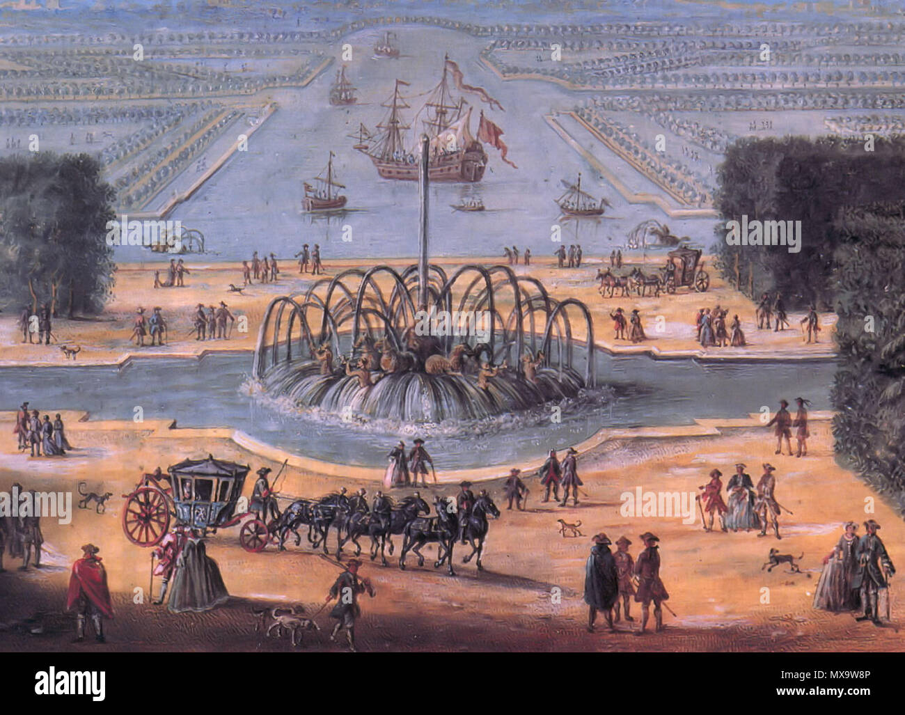 . Nederlands : Le Bassin d'Apollon, Versailles . ws. 17e eeuw (16 février 2006 (date d'origine)). Adam Perelle ( ?) (1640-1695). Le programme original a été Carolus à nl.wikipedia 252 Grand Canal Banque D'Images