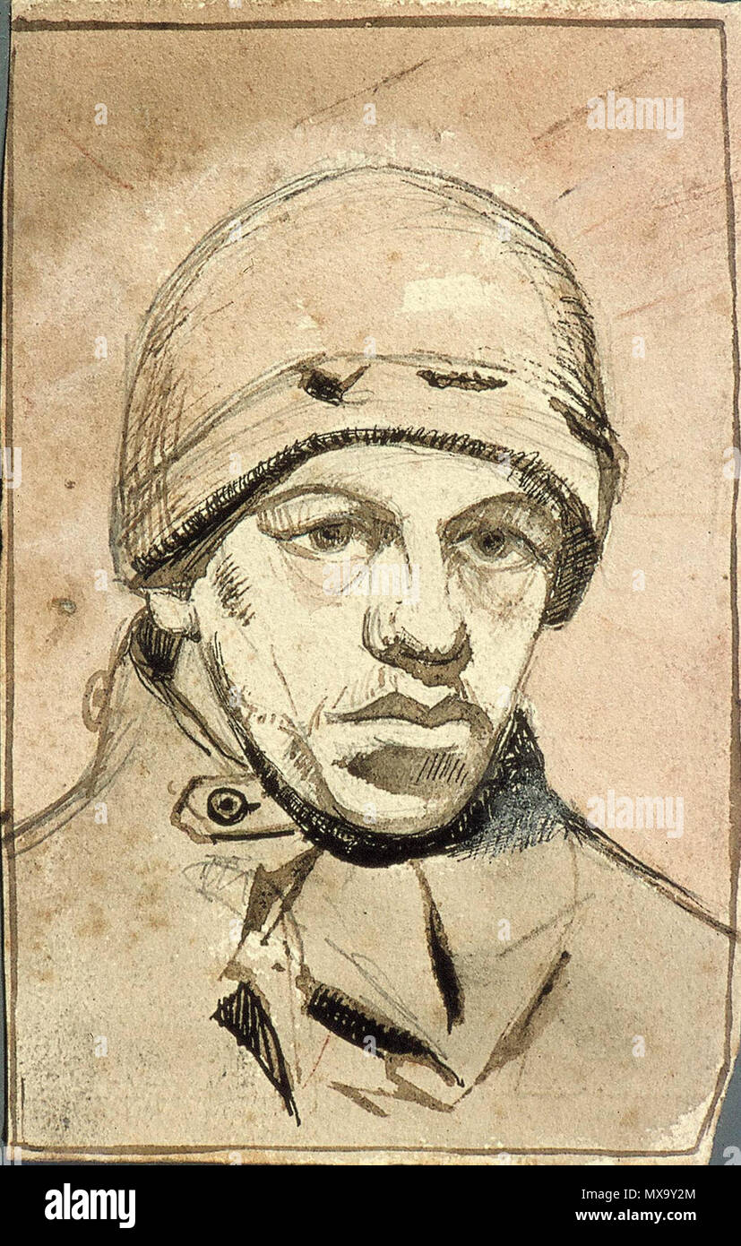 . Nederlands : Zelfportret muts rencontré. vers 1905. Crayon, Aquarelle rouge, brun ou brun Aquarelle et encre encre sur papier. 13,5 × 8,5 × 3,3 cm (5.3 in). Utrecht, Centraal Museum. vers 1905. Theo van Doesburg (1883-1931) Noms alternatifs Christian Emil Marie Küpper (Emile), I.K. Bonset Description architecte néerlandais, peintre, dessinateur et écrivain Date de naissance/Décès 30 Août 1883 7 mars 1931 Lieu de naissance/décès Utrecht Davos période de travail, lieu de travail 1899-1931 Amsterdam (1899-1914), Amersfoort (septembre 1908), Apeldoorn (juillet 1910), Fort bij Veldhuis (Heemskerk (Juillet) Banque D'Images