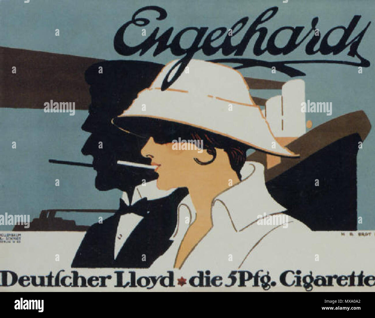. Hans Rudi Erdt : Engelhardt, 1915. Affiche publicitaire. Lithographie couleur, 27,6 x 37,4 in. / 70 x 95 cm. vers 1915. Hans Rudi Erdt (1883-1925) 266 Hans Rudi Erdt - Engelhardt, 1915 Banque D'Images