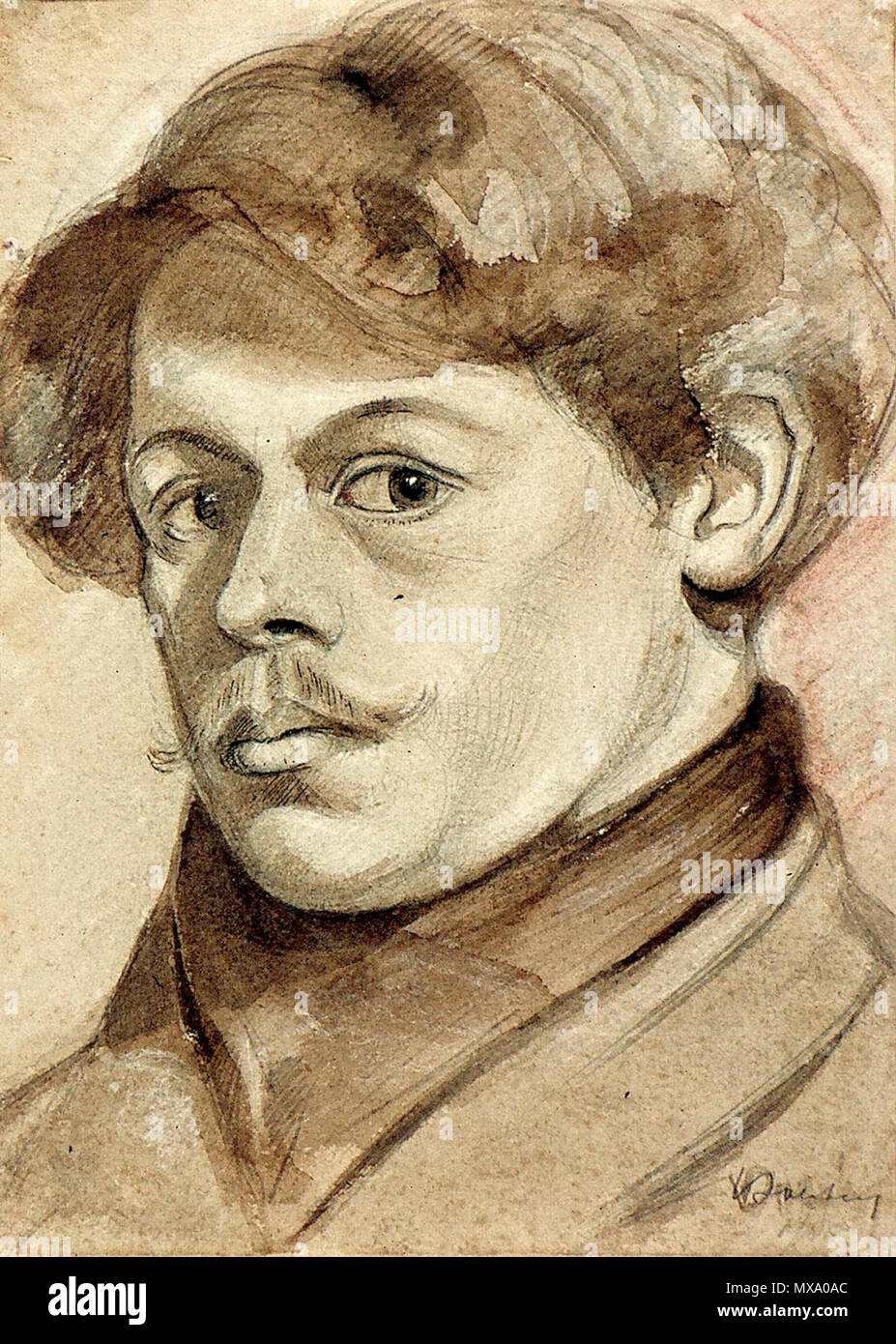 . Nederlands : Auto-portrait. 1905 crayon, encre de chine. brun, aquarelle ou encre brune, craie rouge et blanc gouache sur papier. 21,5 × 15,5 × 8,4 cm (6.1 in). Utrecht, Centraal Museum. 1er janvier 1905. Theo van Doesburg (1883-1931) Noms alternatifs Christian Emil Marie Küpper (Emile), I.K. Bonset Description architecte néerlandais, peintre, dessinateur et écrivain Date de naissance/Décès 30 Août 1883 7 mars 1931 Lieu de naissance/décès Utrecht Davos période de travail, lieu de travail 1899-1931 Amsterdam (1899-1914), Amersfoort (septembre 1908), Apeldoorn (juillet 1910), Fort bij Veldhuis (Heemskerk) (juil Banque D'Images