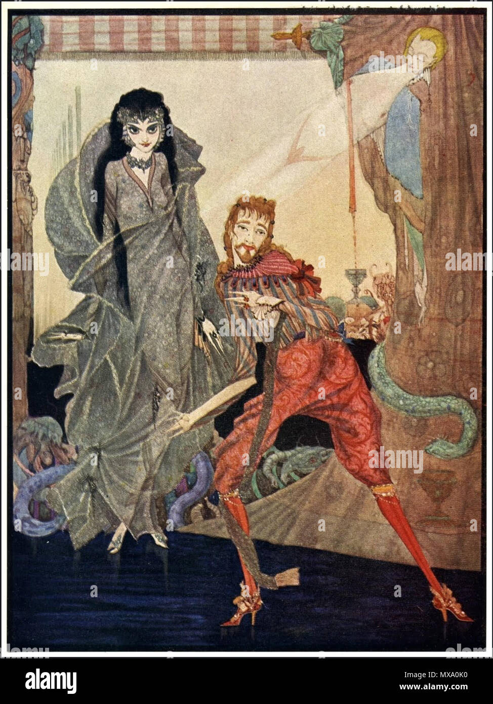 . Anglais : Et maintenant ouvre lentement les yeux de la figure qui se tenait devant moi. (Illustration pour des histoires de mystère et d'Imagination par Edgar Allan Poe.) . 1923. Harry Clarke (1889-1931) Noms alternatifs Henry Patrick Clarke Description artiste irlandais Date de naissance/décès 17 mars 1889 6 janvier 1931 Lieu de naissance/décès Dublin Chur contrôle d'autorité : Q981851 : VIAF 64809213 ISNI : 0000 0000 7729 3084 ULAN : 500005071 RCAC : n80127749 35207551 268 ALN : WorldCat Harry Clarke Ligeia Banque D'Images