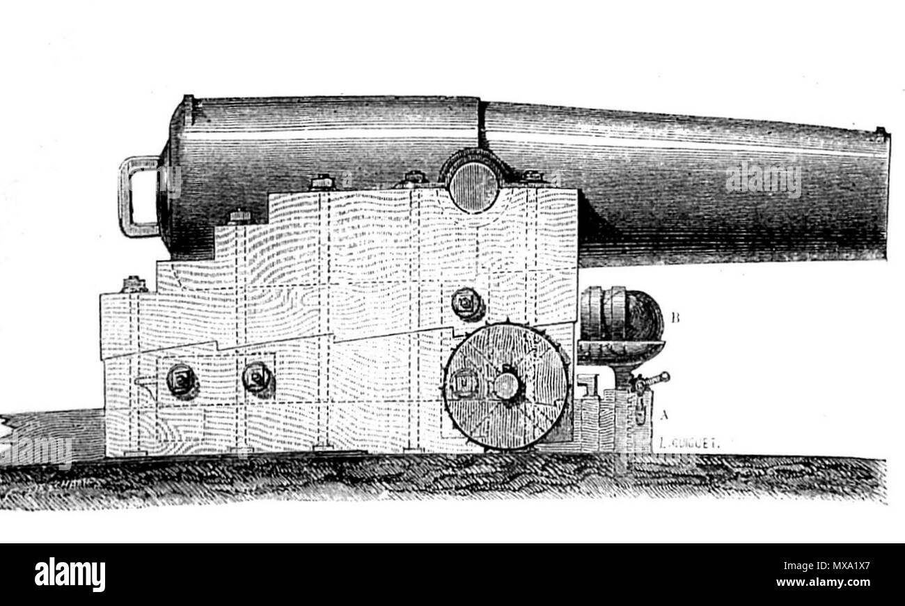 . Canon image Paixhans. Gravure vers 1860. L'année 2007. PHGCOM PaixhansCanonImage 464 Banque D'Images